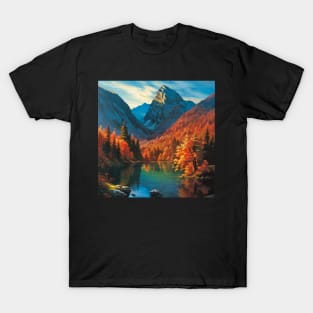 Autumn Lake in a Fantasy Forest T-Shirt